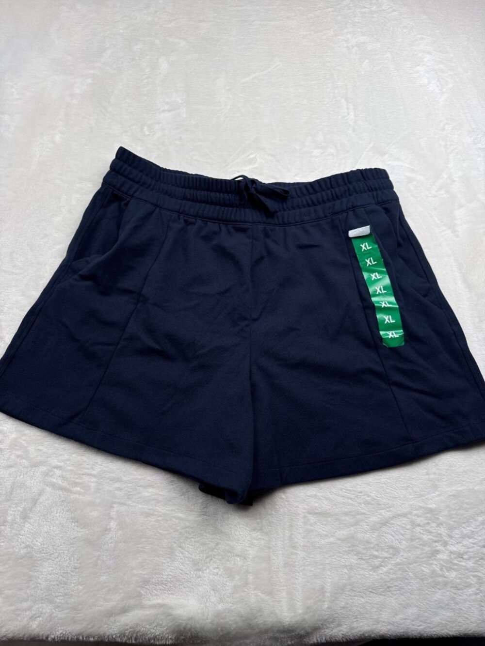 BCBG Navy Blue XL Womens Activewear Shorts With Pockets